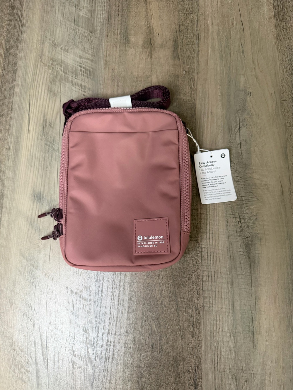 RARE ✨ Lululemon Easy Access Crossbody Bag *Spiced Chai/Garnett* 4.9”x2”x6.9”